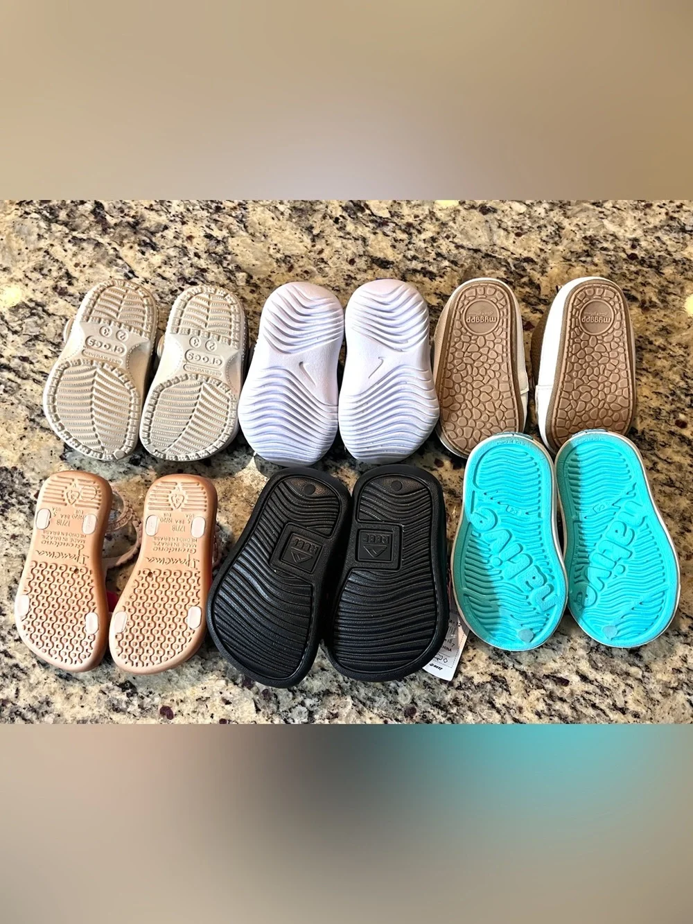 Baby Girl Shoe Bundle Size 3 Toddler Crocs Nike Native Reef
